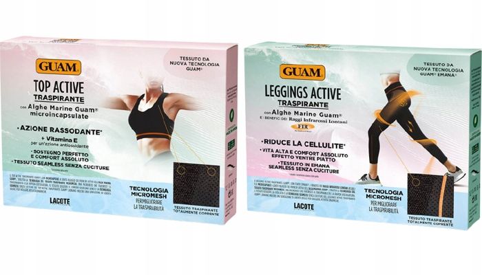 Guam Damskie Legginsy Sportowe Wyszczuplające, Redukcja Cellulitu L/Xl