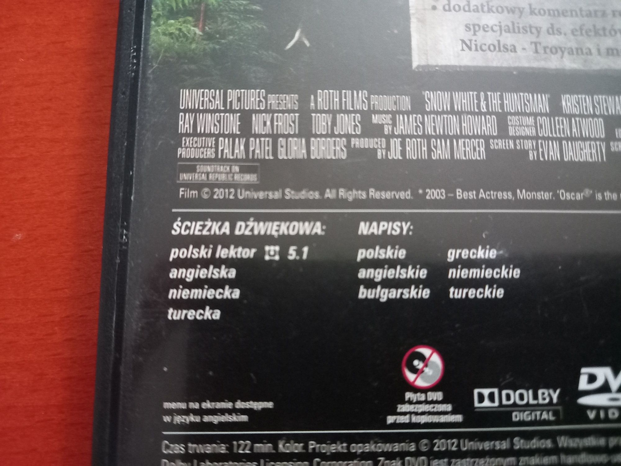 Królewna Śnieżka i Łowca Kristen Stewart DVD Video