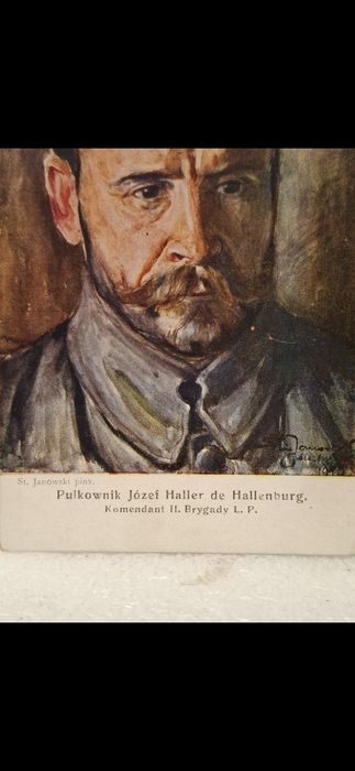 Pułkownik Józef Haller pocztówka llRp, St.Janowski