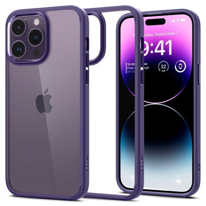 Spigen Etui Ultra Hybrid do iPhone 14 Pro - Fiolet głęboki