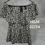 Piękna bluzka elegancka H&M 32 xxs 34 XS na święta do biura casual