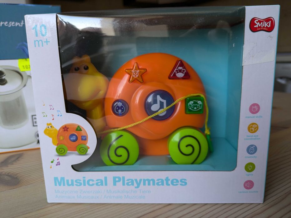 Interaktywna grająca zabawka muzyczna ślimak świecący