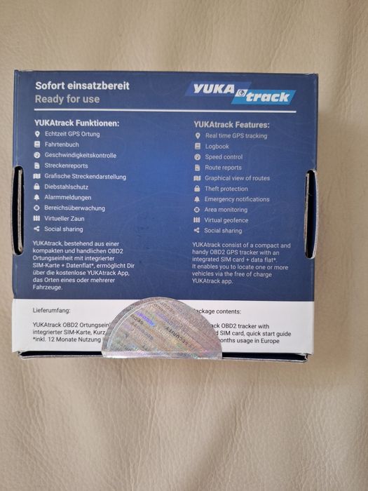 Samochodowy Lokalizator GPS YUKA TRACK OBD2 z kartą SIM