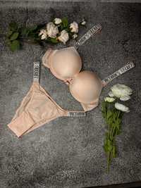 Комплект нижнего белья розовый Жіноча білизна комплект Victoria Secret