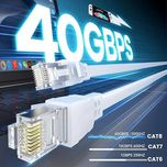 kabel sieciowy Lan Kabel Cat8 3 m, 40 Gb/s, 2000 MHz