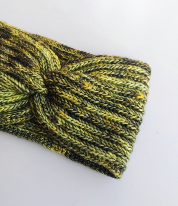 Opaska na włosy ręcznie robiona / wełna merino