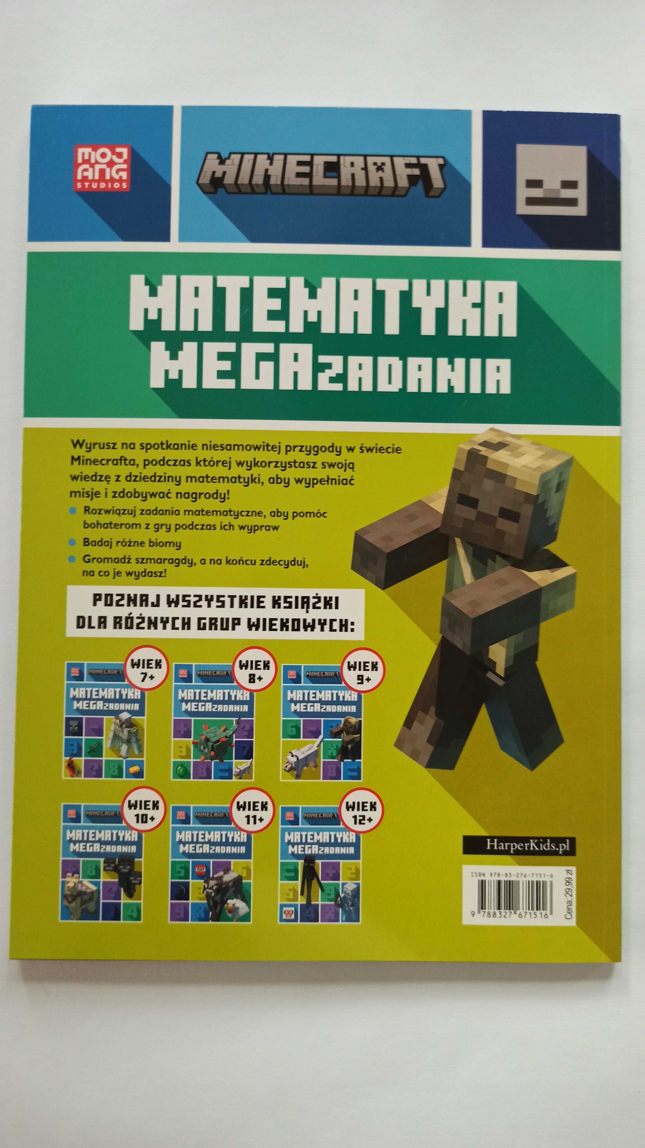Minecraft – Matematyka Mega Zadania (wiek 9+) – NOWA książeczka
