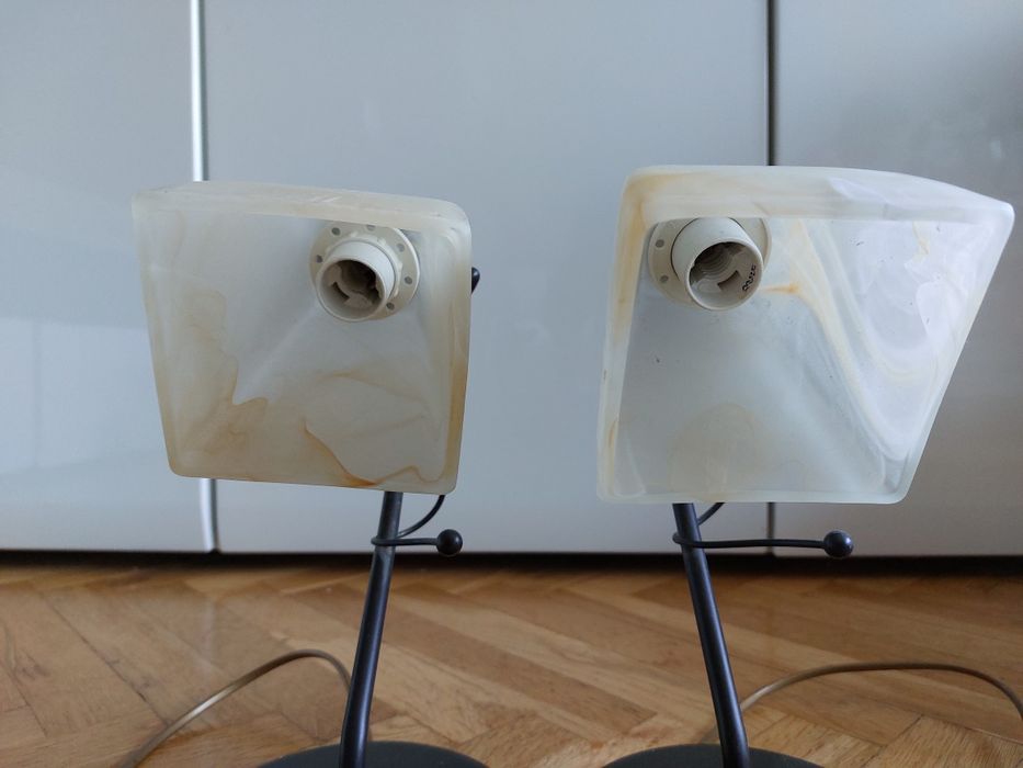 Zestaw lamp, żyrandol + 2 lampki nocne