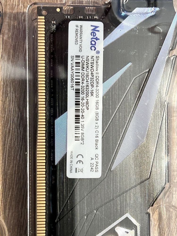 Pamięć RAM DDR4 Netac Shadow 2 16GB (2*8GB) 3200