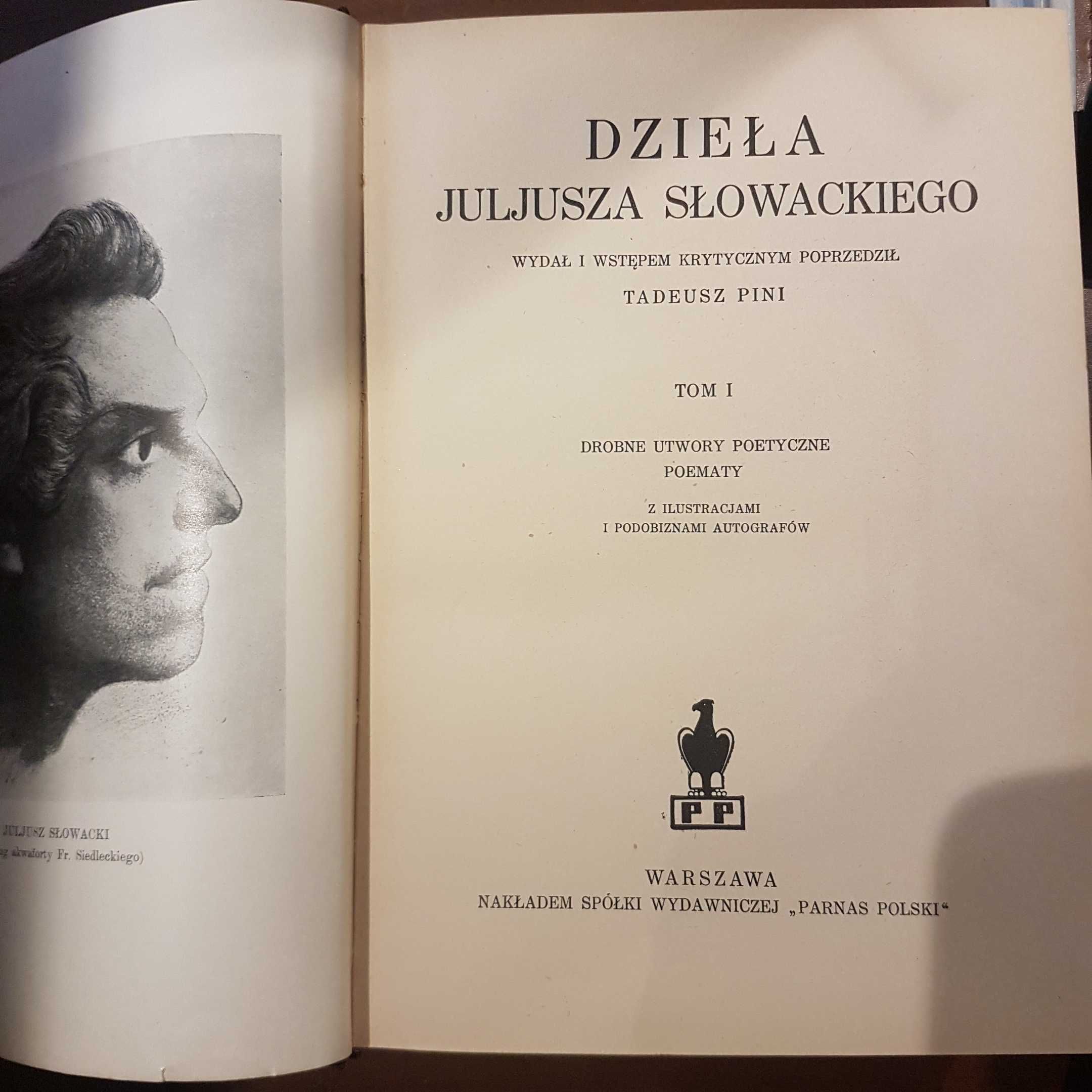 Dzieła Juliusza Słowackiego z 1937r.