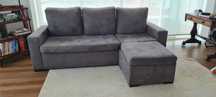 Sofá Cinza com chaise longue