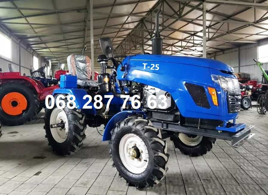 Мототрактор Булат Т25 з плугом та фрезою. Трактор мінітрактор доставка