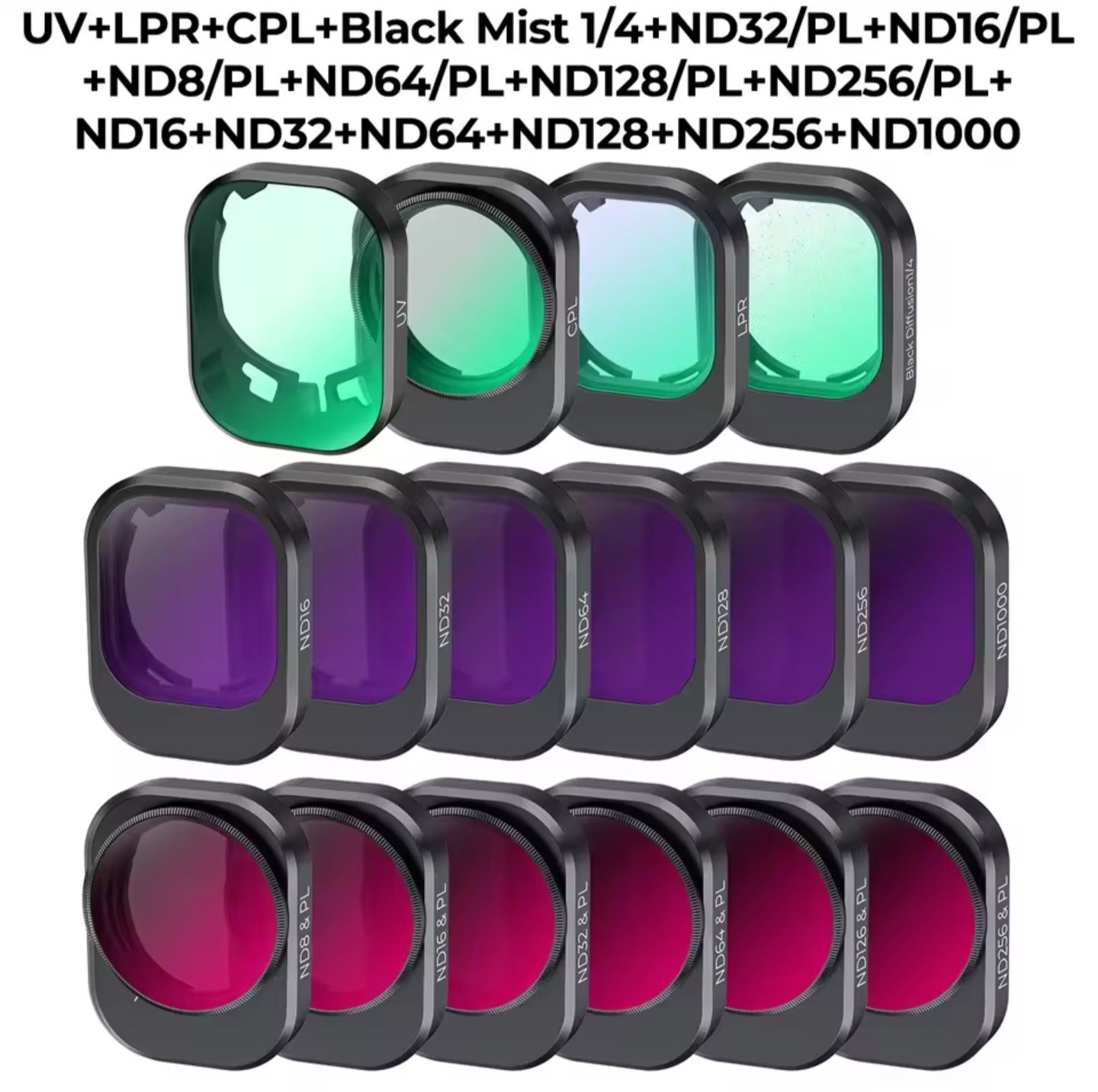 DJI Mini 4 Pro Filtros ND e NDPL LPR UV 16pcs K&F Concept