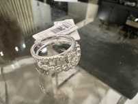 Conjunto nupcial anel diamantes aliança + solitário ouro branco 18k