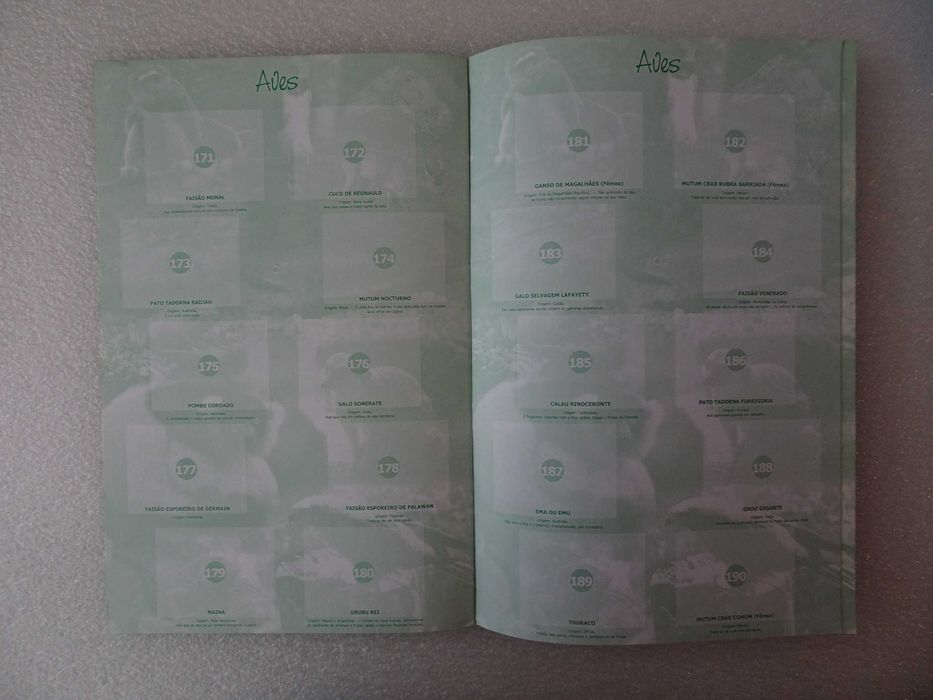 Caderneta de cromos vazia Os Vertebrados
