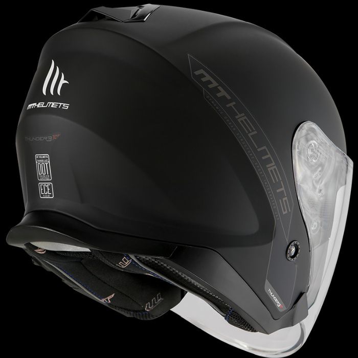 Kask otwarty jet MT Helmets THUNDER 3 SV czarny mat rozmiar M 57-58 cm