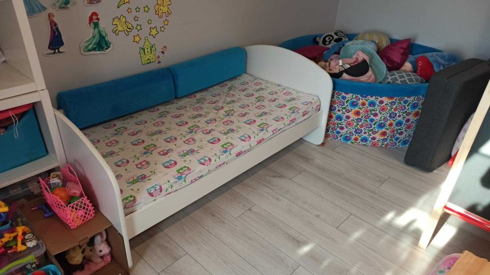 Łóżeczko dla dziecka 160x80 + Materac Pianka-Latex + osłony
