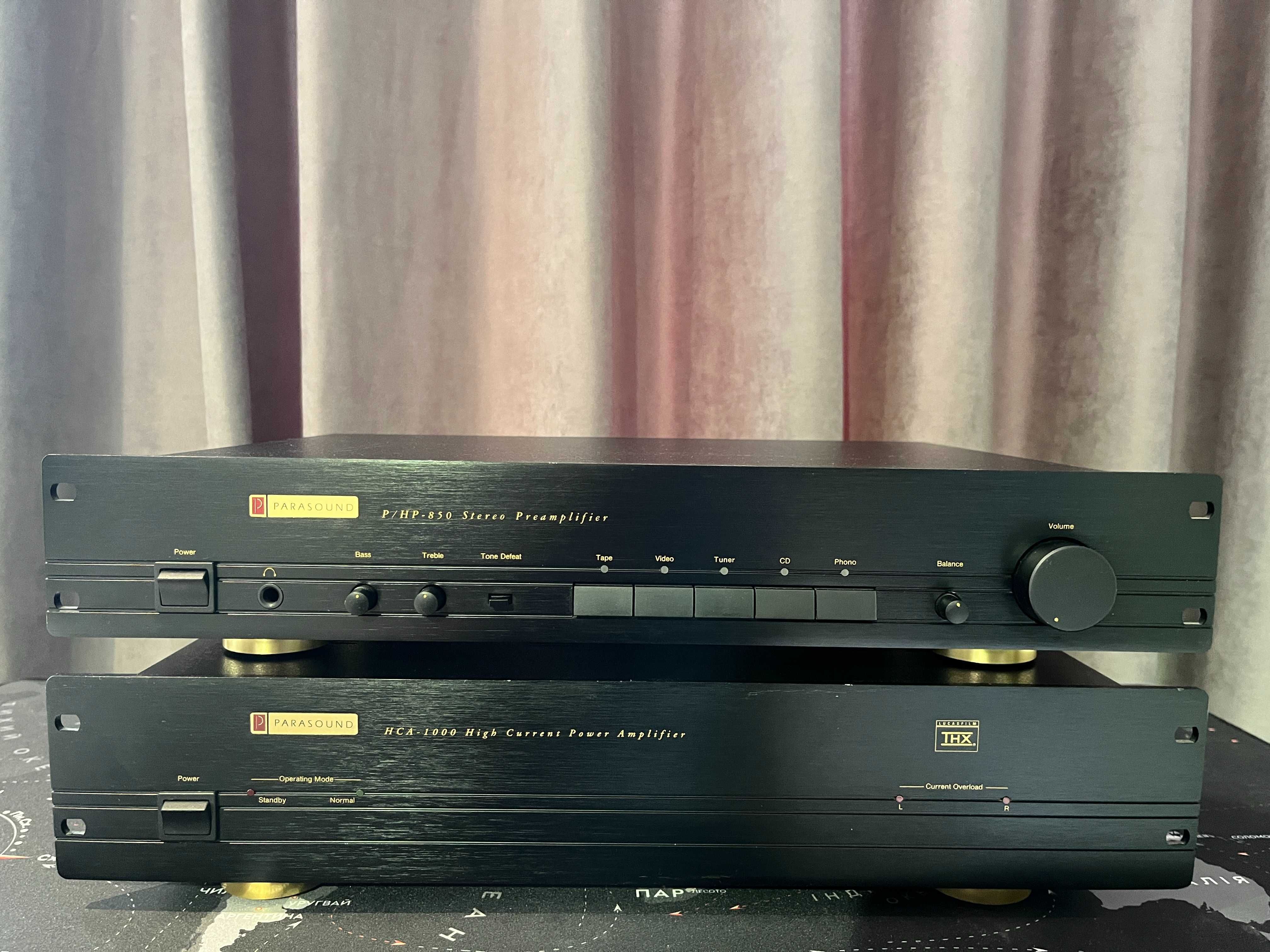 Усилитель Parasound HCA-1000 + Предусилит Parasound P/HP-850 + подарок