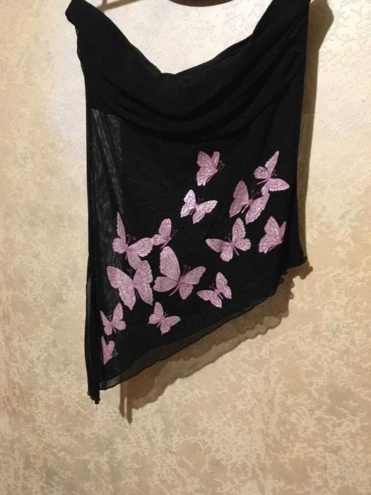 майка-топ сетка чёрная