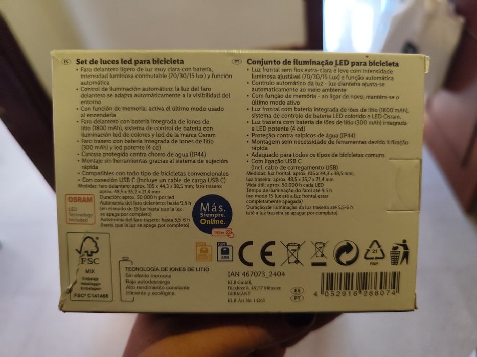 Luzes Led para bicicleta