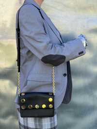 Чорна шкіряна сумка Michael Kors