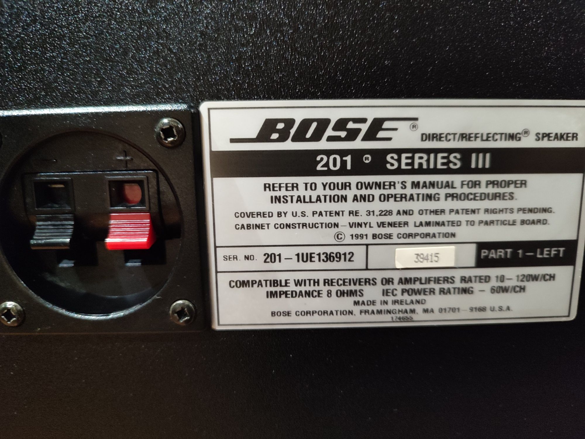 Kolumny monitory Bose 201 serwis lll