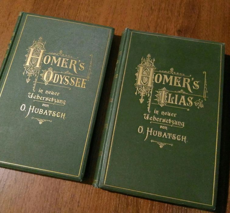 Гомер. Илиада, Одиссея. Немецкий язык. Лейпциг. 1892 год