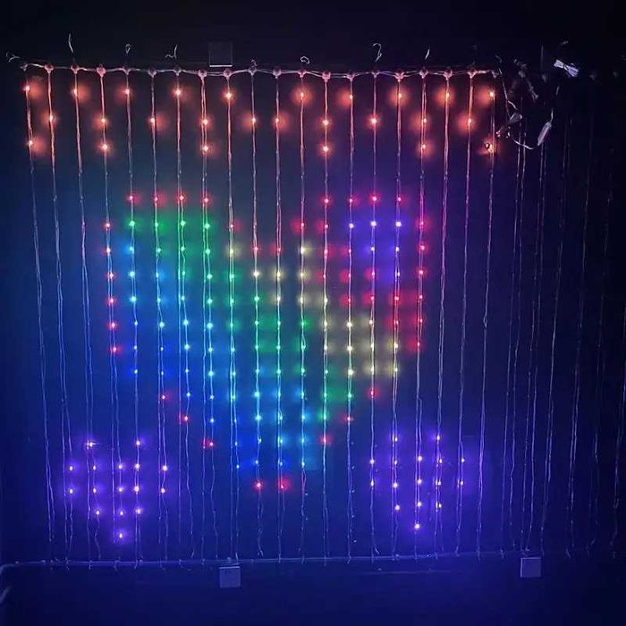 Гірлянда Штора від мережі 3х3 м 400LED RGB + пульт
