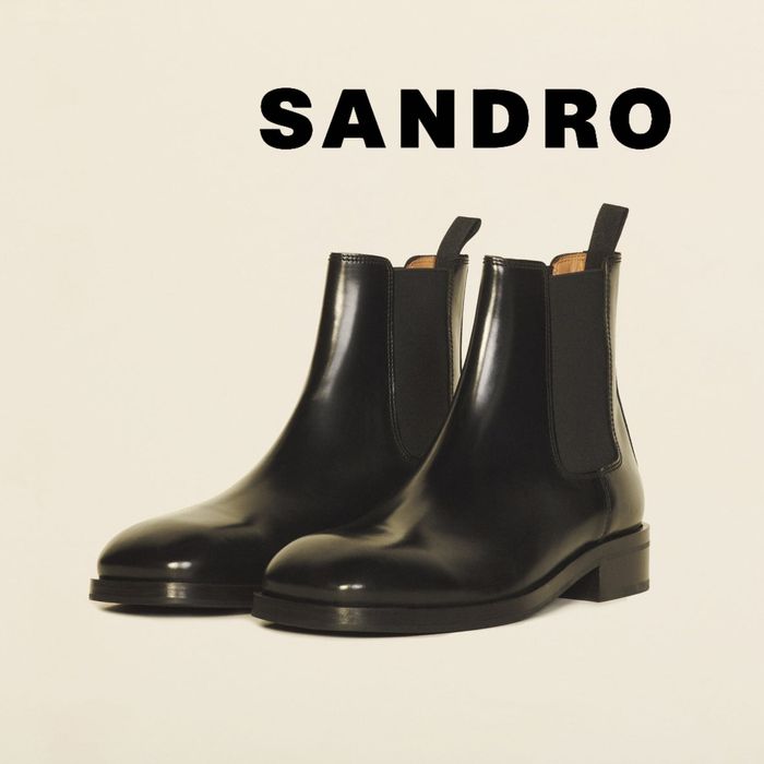 Sandro Paris чоловічі черевики челсі із натуральної гладкої шкіри