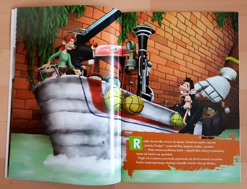 Wpuszczony w Kanał DreamWorks&Aardman książka NOWA A4