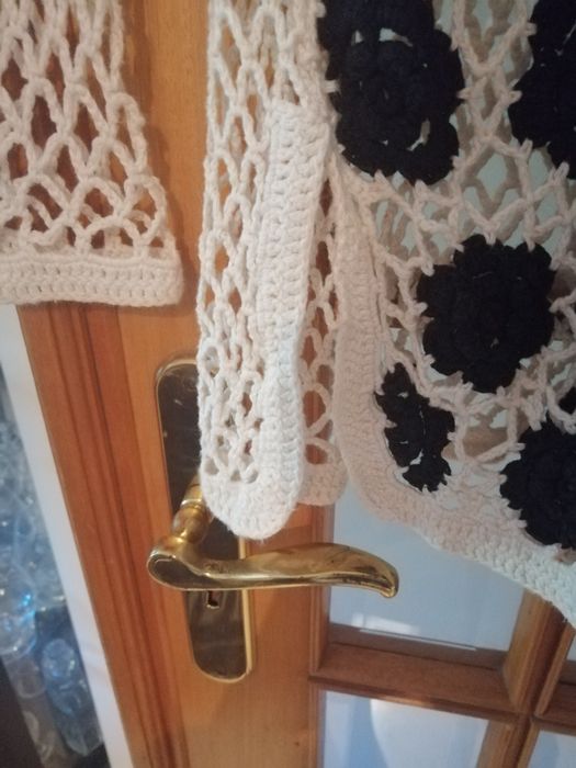 Camisola/Vestido e Casaco  tricotados à mão