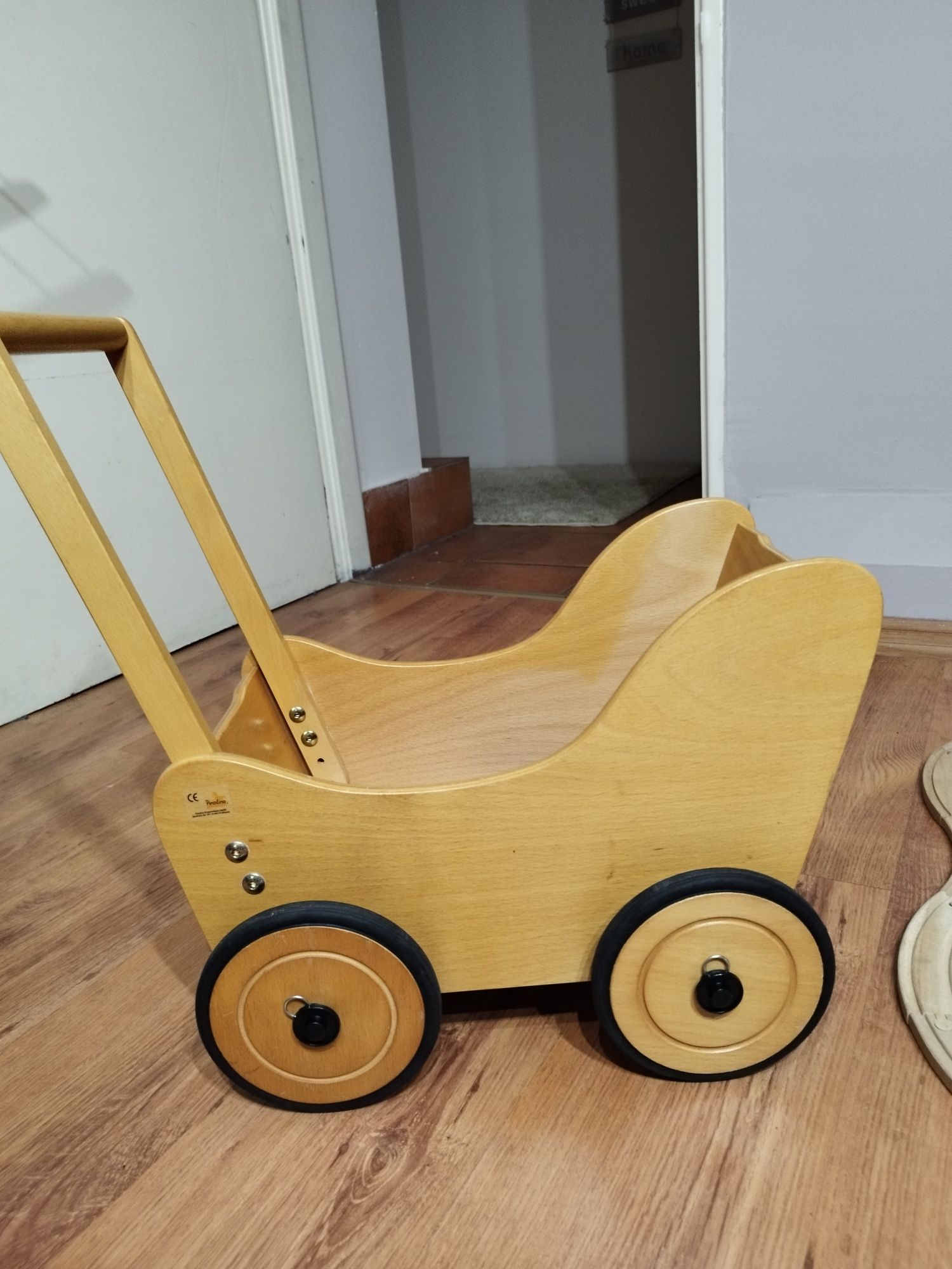 Wózek drewniany dla lalek