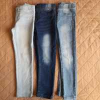 Spodnie legginsy jeansy pepco 116