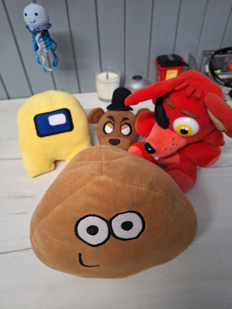 Колекція м'яких іграшок: Among Us, Five Nights at Freddy's (FNAF), Pou