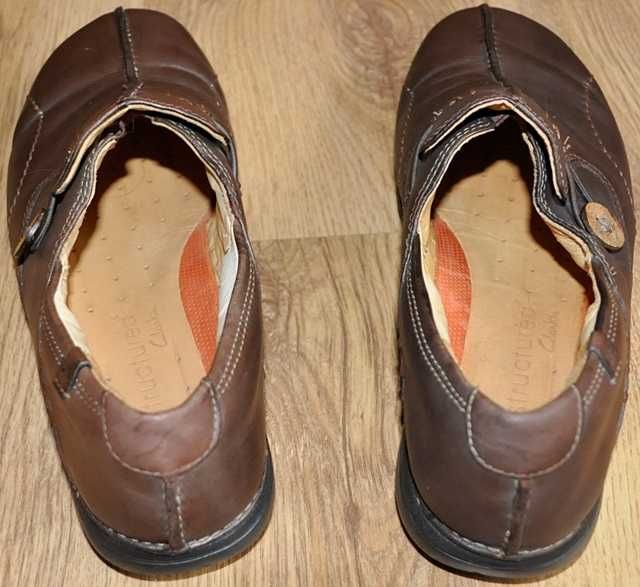 CLARKS brązowe skórzane mokasyny rozmiar 39