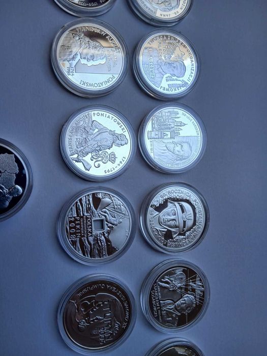 Sprzedam srebrne monety o nominale 10 zł, Polska.