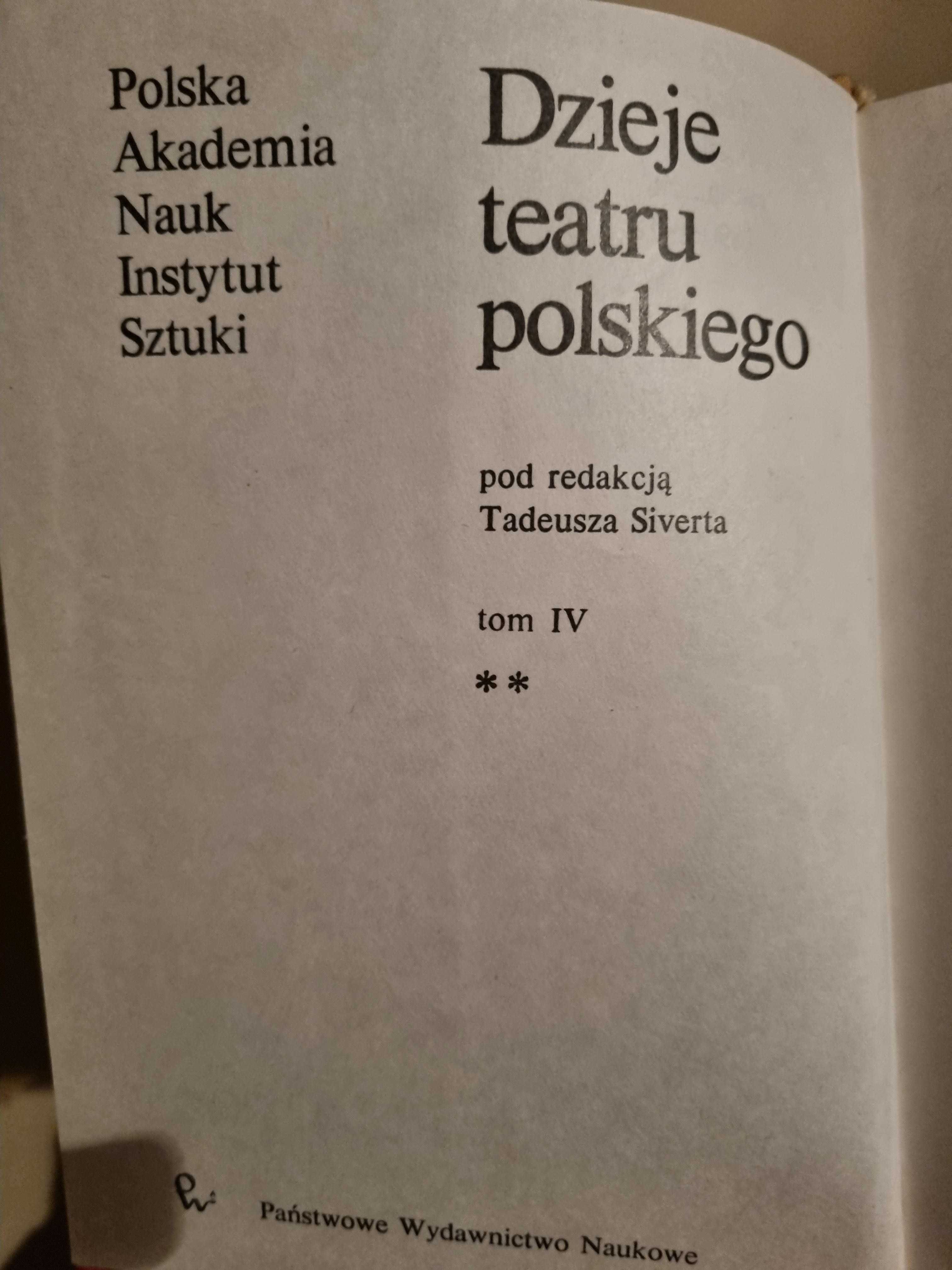 Dzieje teatru polskiego w latach 1890 - 1918, zabór rosyjski, 1988r
