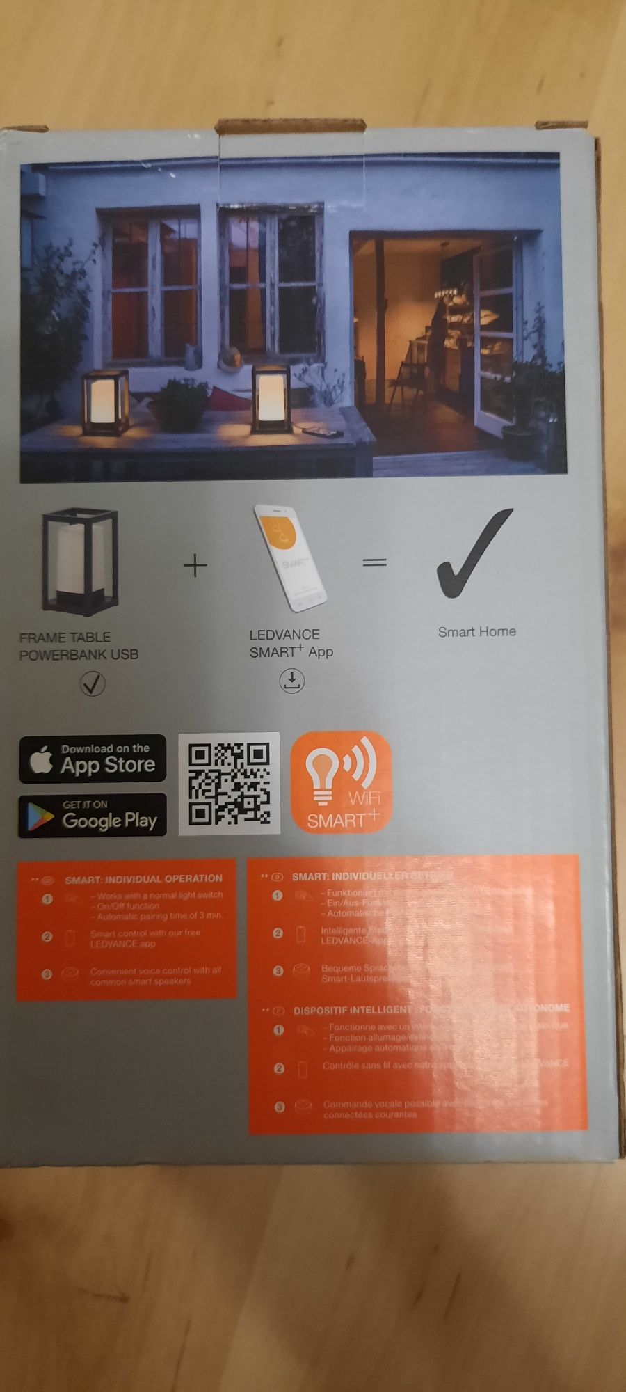 Inteligentna lampa ogrodowa, stołowa LED RGB+W WIFI SMART+ POWERBANK