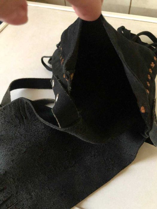 Винтажная замшевая сумка ручной работы из Перу