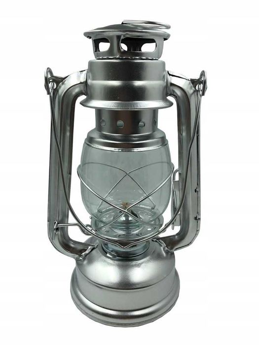 Lampa naftowa RETRO 24cm na naftę + knot niebieski