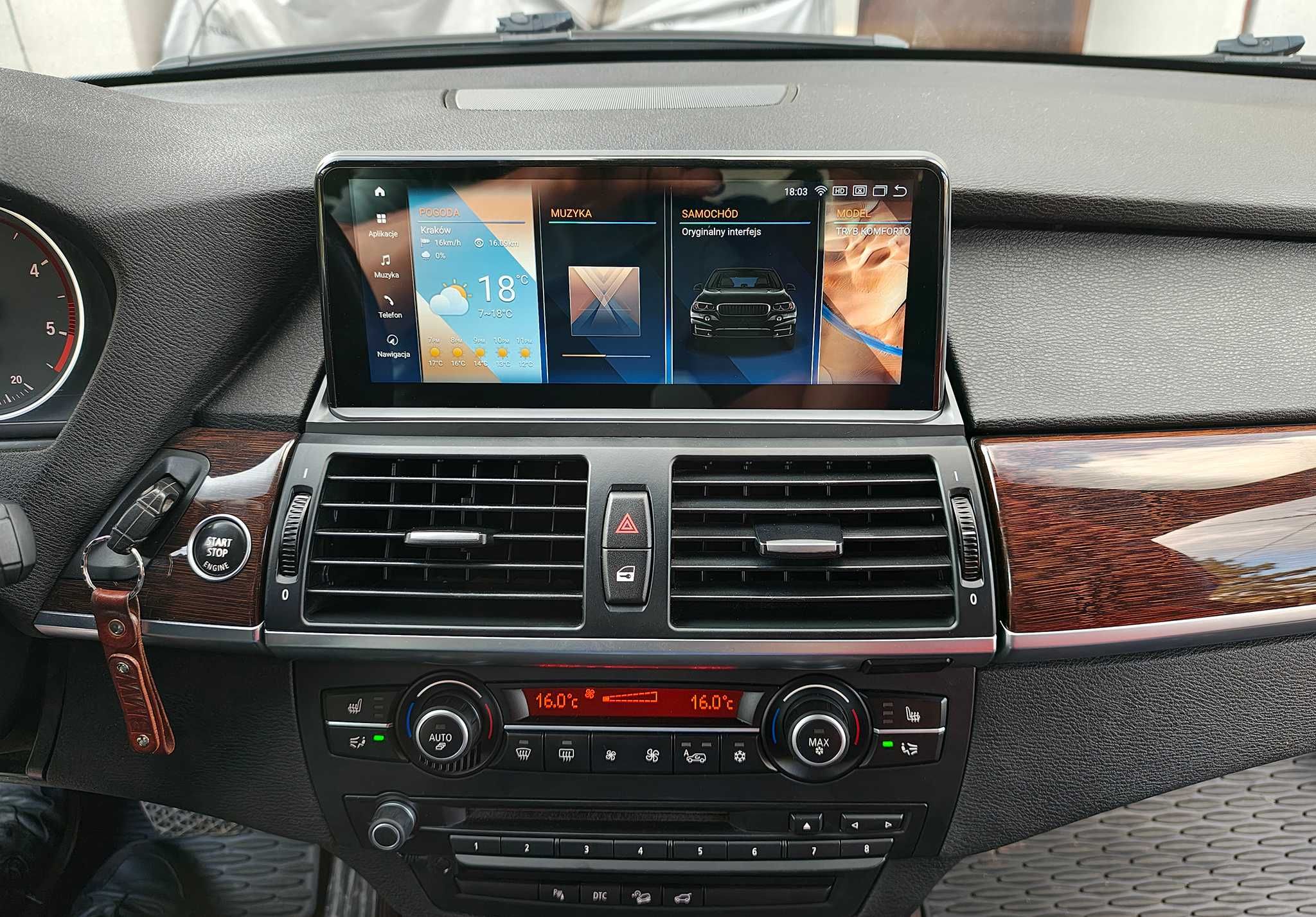 Ekran wyświetlacz Android BMW - X5 E70 - X6 E71 + Kamera cofania!