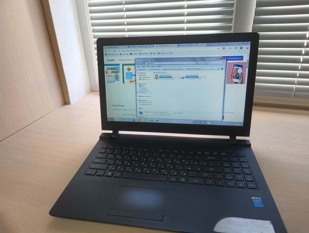 Ноутбук Lenovo 100-15IBY Pentium 4Gb, 500Gb