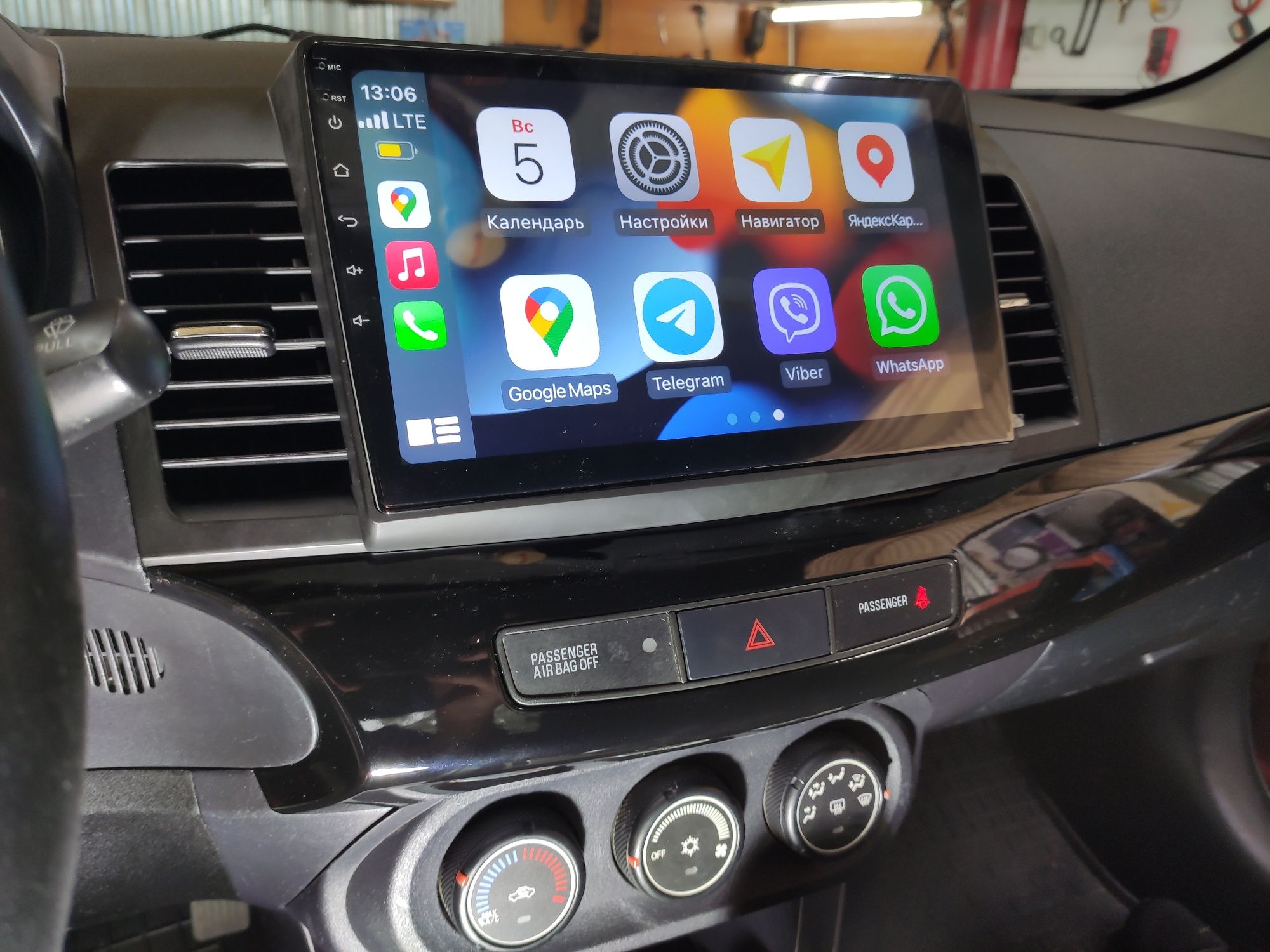 Новинка магнитола Mitsubishi Lancer X с CarPlay +4G QLED 8 ядер мощная