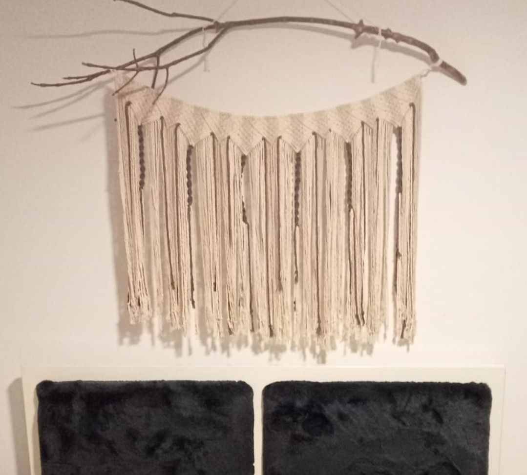 Painéis decorativos em macramé