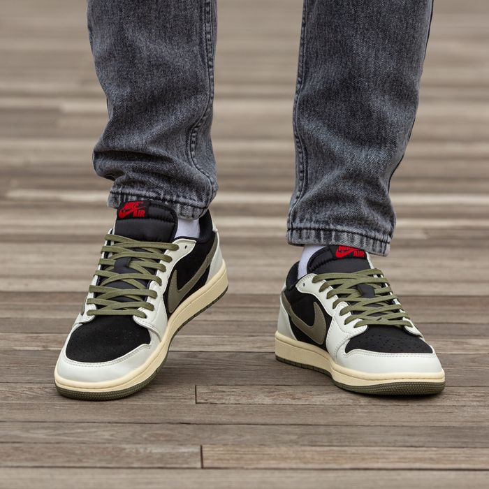 Кроссовки Nike Air Jordan 1 Retro Low Og Sp Travis Scott Olive
