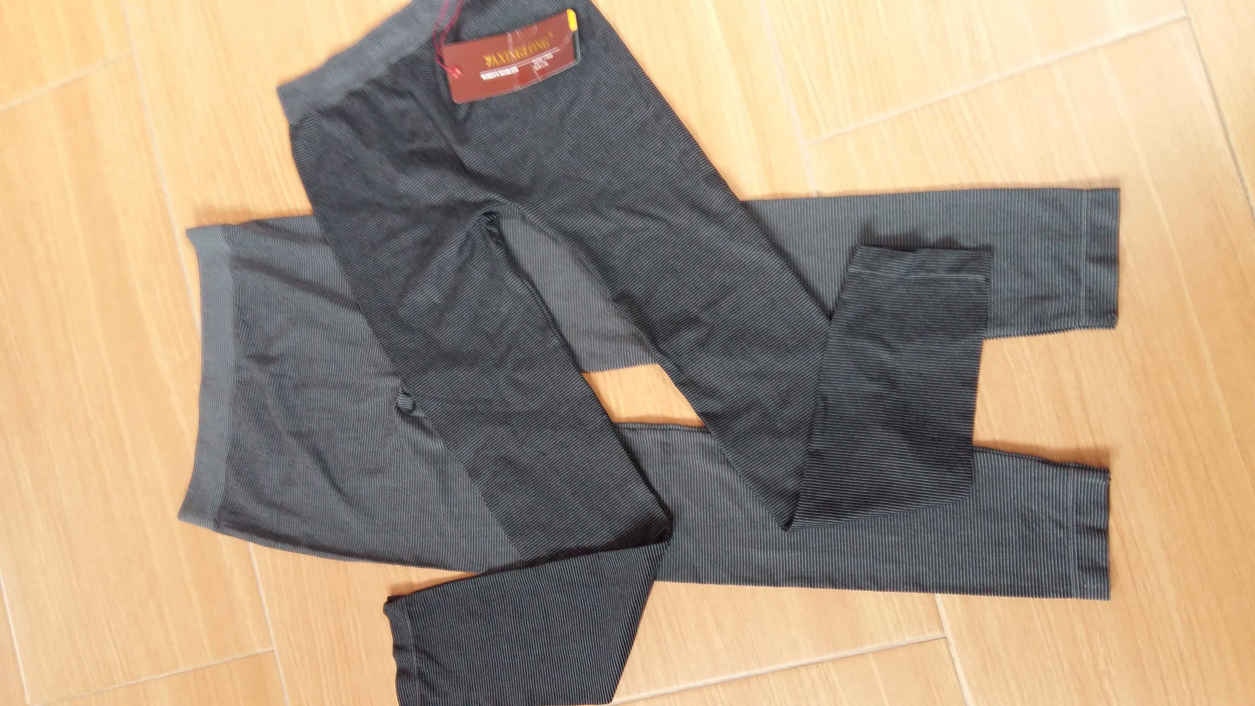 Leginsy L-XL 2pak szare elastyczne nowe getry,spodnie,rajstopy