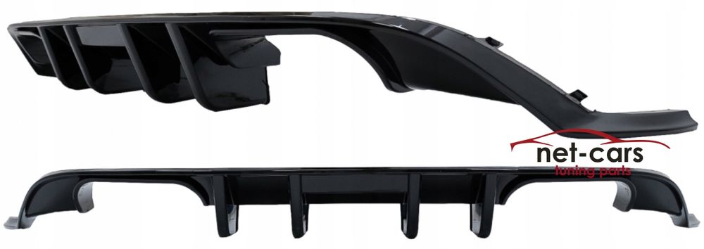 Dyfuzor dokładka zderzaka tył VW GOLF 7.5 17- HB R-line czarny połysk