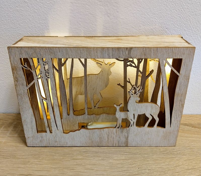 Ozdoba świąteczna LED jelenie sarny