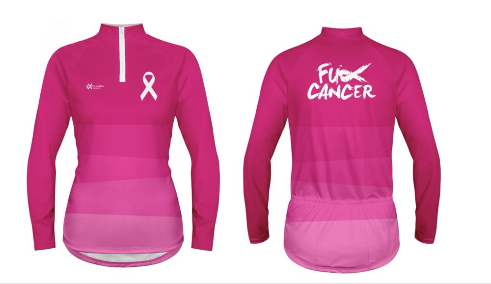 Koszulka rowerowa fuck cancer