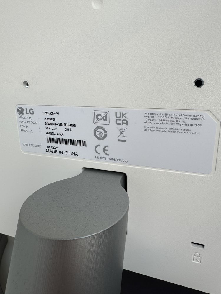 Monitor LG 29WN600-W | LED | UWFHD | 5 ms | 75 Hz | 29" | F